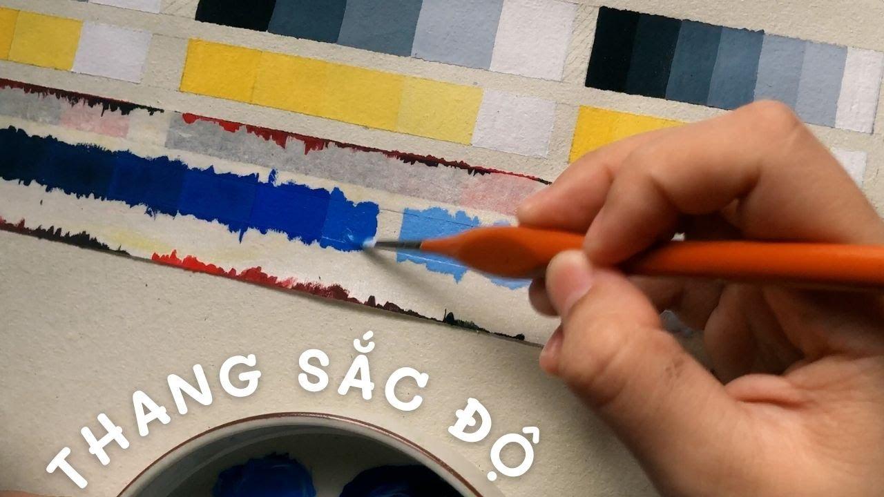 Hướng dẫn cách pha màu với trắng và đen để tạo sắc độ